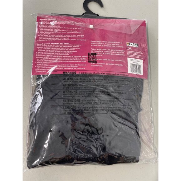 Sexy Sorceress Costume One Size PMG Halloween Hooded Robe Waist Tie Black NEW - Picture 6 of 8